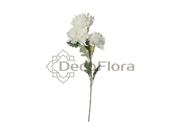 Пион 65см белый