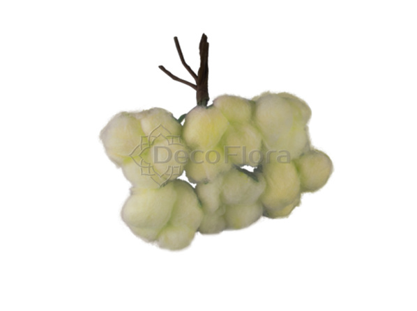 Цветок хлопка 24см жёлтый (6 штук)