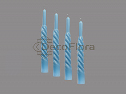 Набор свечей 1/4 винтовые БАРОККО-2 L215 D26 - голубой